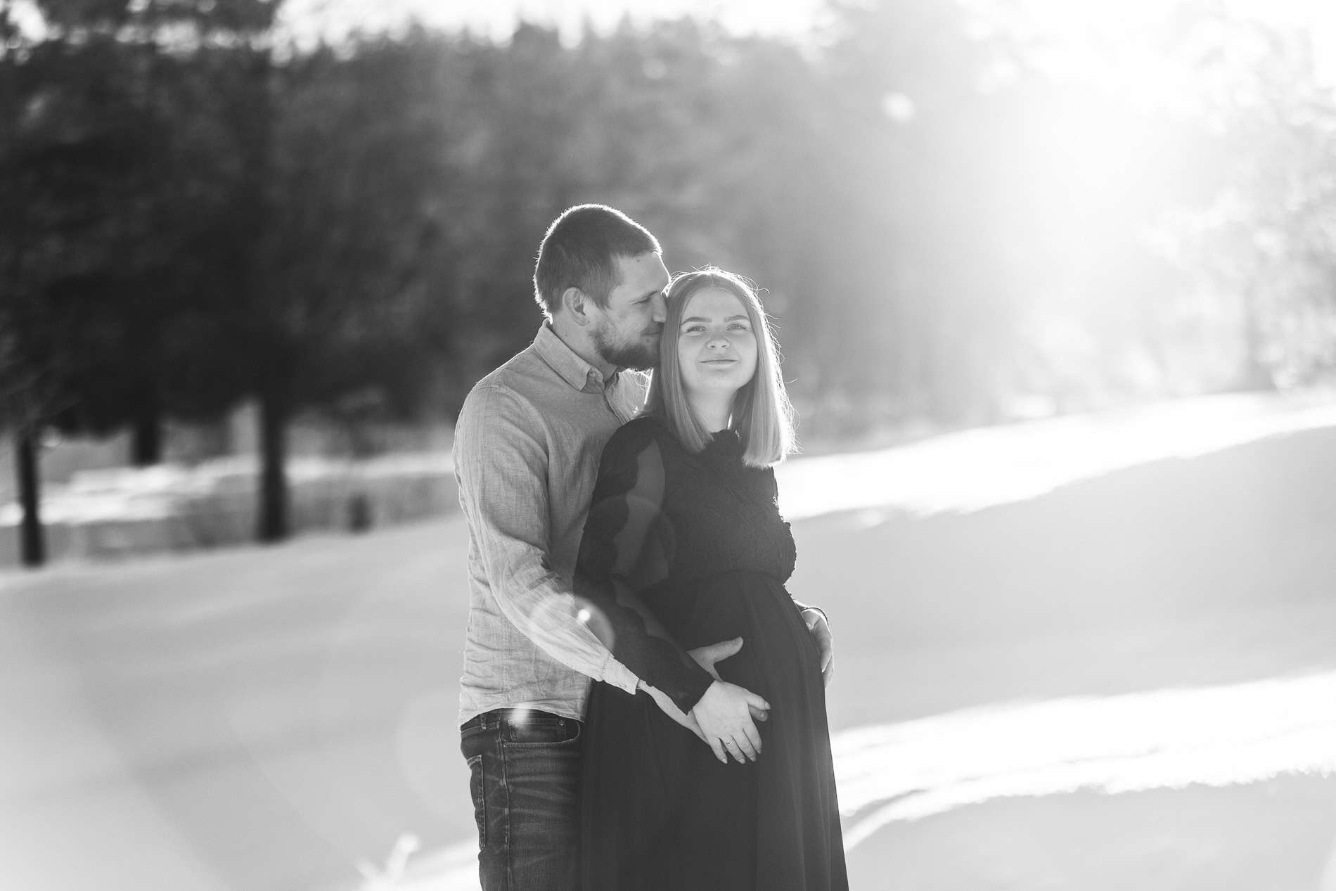 gravidfotografering gjerstad vinter ama0994